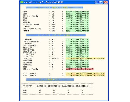 パラメーターが正しく設定されているかチェックします