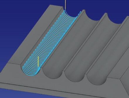 制限付き複合面粗取りと単一面仕上げ加工